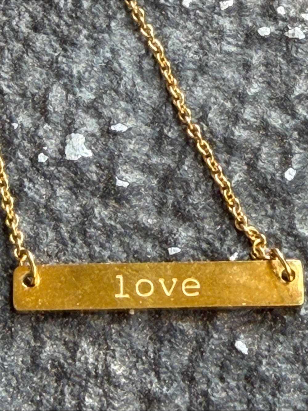 Gold 'Love' Bar Necklace Women's Jewelry Jook And Nona